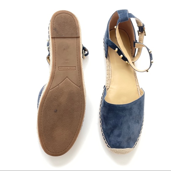 Marc Fisher Studded Suede Espadrille Sandals - Picture 8 of 9